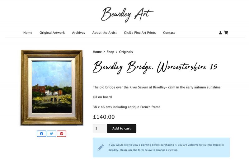 bewdley art website design